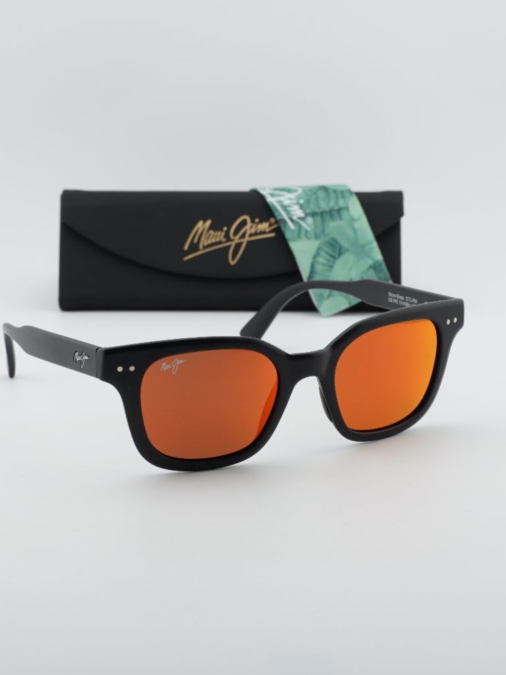 Maui Jim RM822 2M Square Sunglasses – Black / Red Mirror